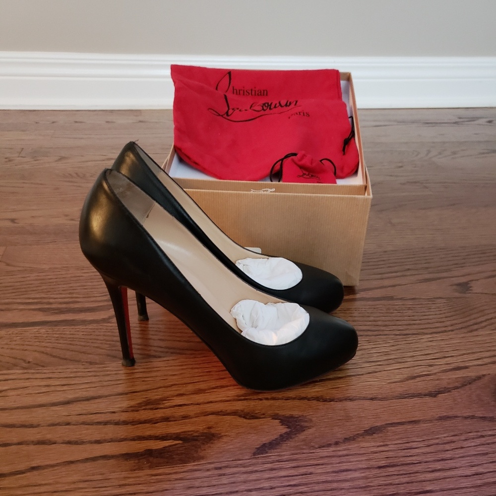 Christian Louboutin Black New Declic 120 heel 37.5 - Picture 3 of 8